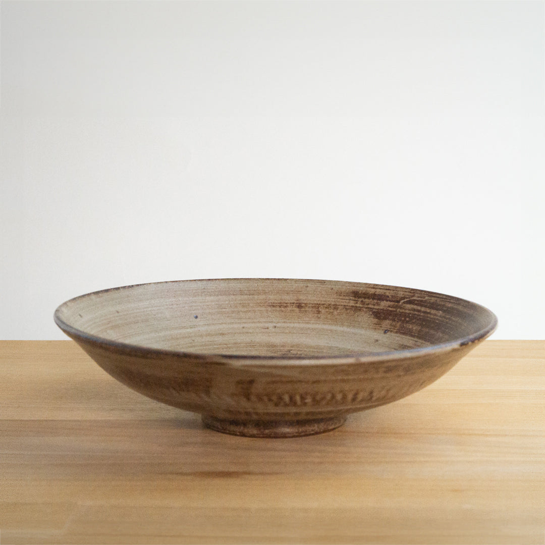 Middle Bowl Brown & White ／ 中鉢茶白化粧